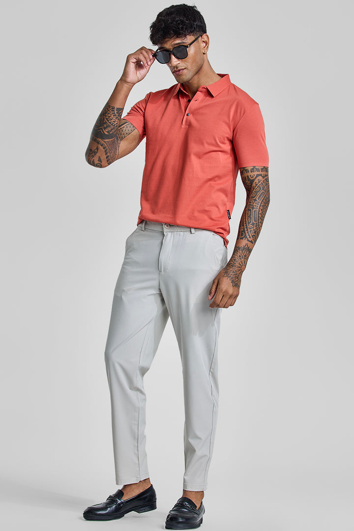 Off White Slim Fit Stretch Chinos