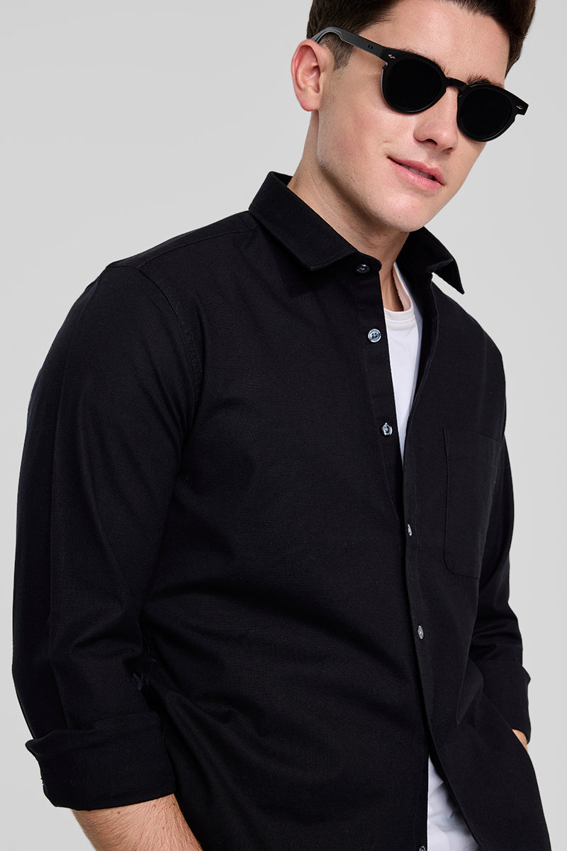 Black Slim Fit Shirt