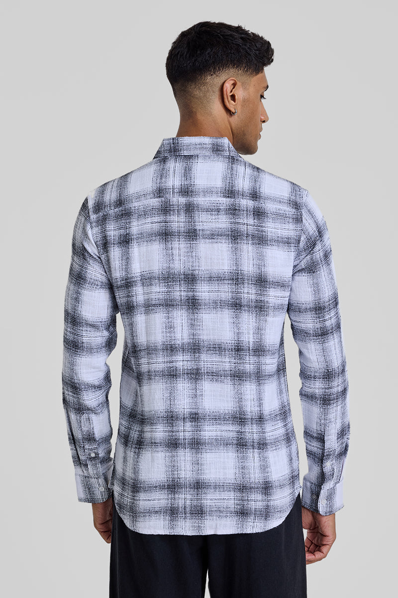 White Checks Slim Fit Shirt