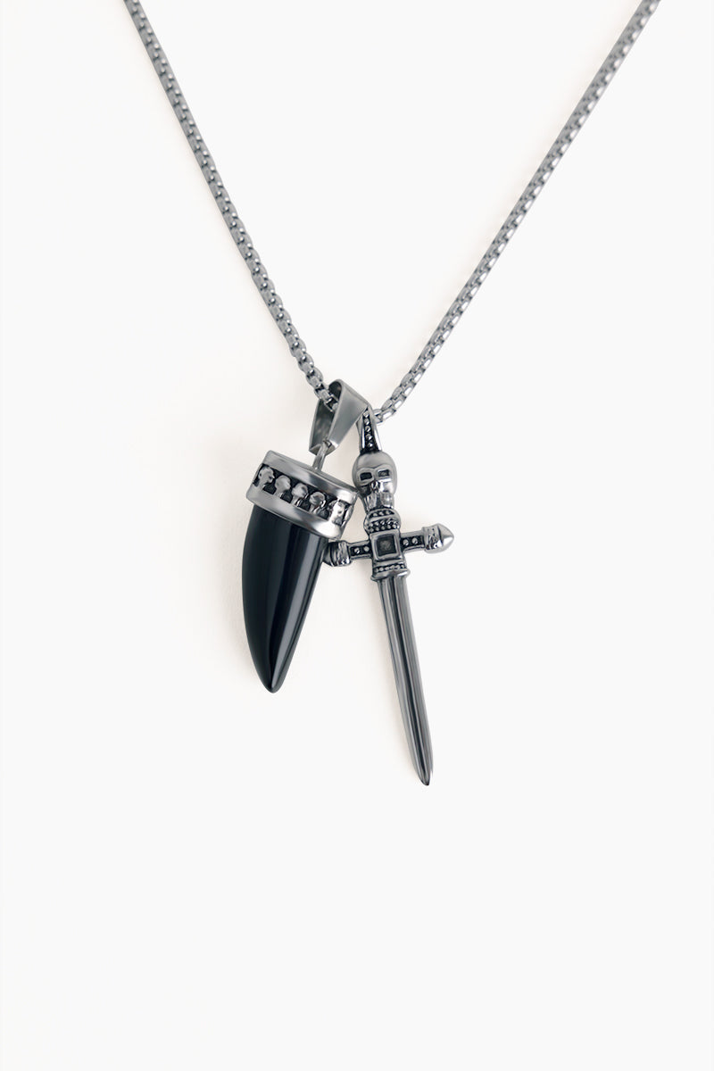 Fantasy Necklace Knife - Gothic Skull Cross-FM-517