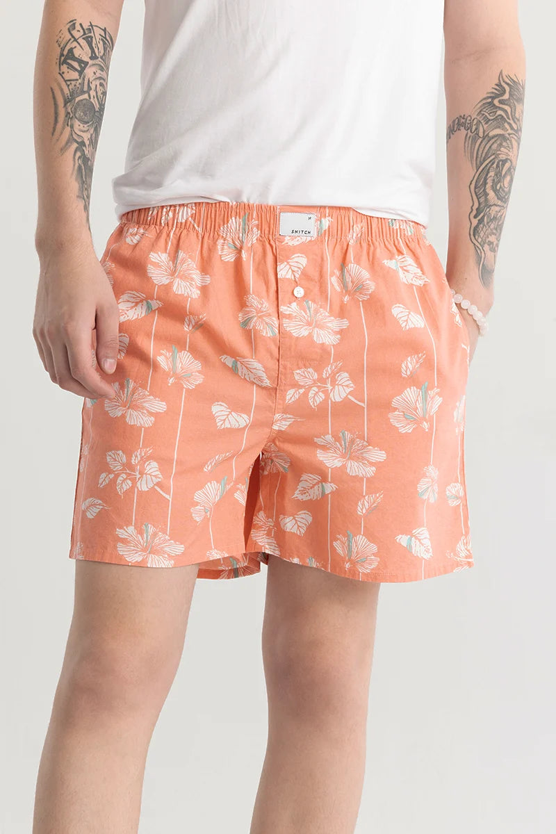 Eivind Floral Peach Boxer