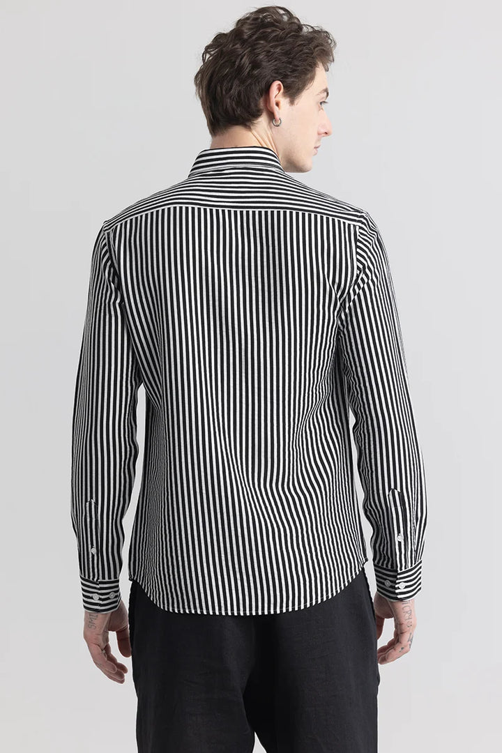 Stripehaven Black Striped Shirt