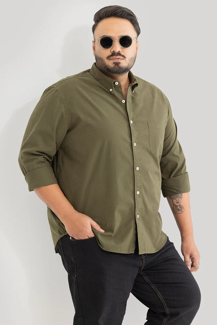 Lucia Olive Plain Shirts