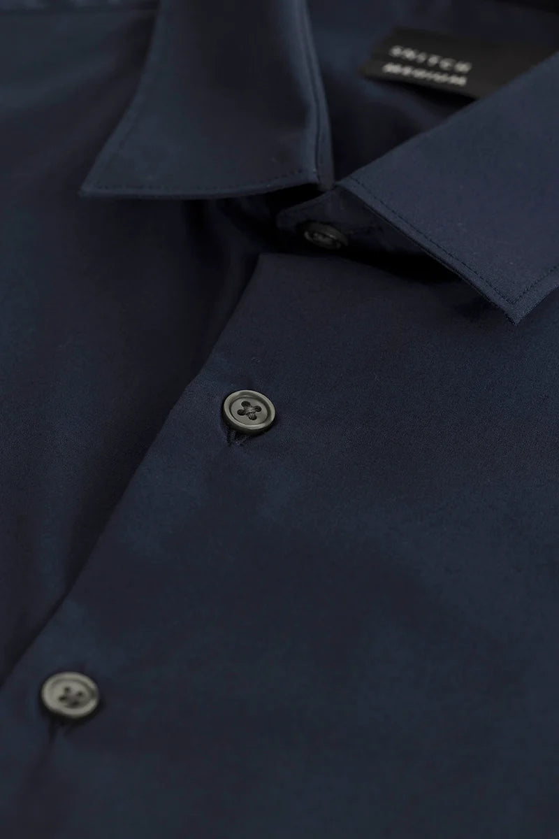 Quinnie Navy Plain Shirt