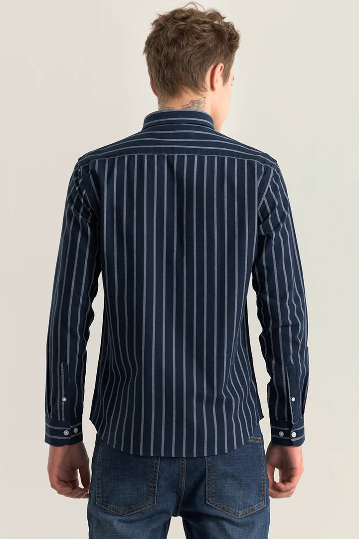 Bodil Navy Striped Shirt