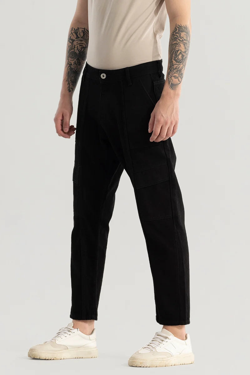 Cargotic Black Baggy Fit Jeans