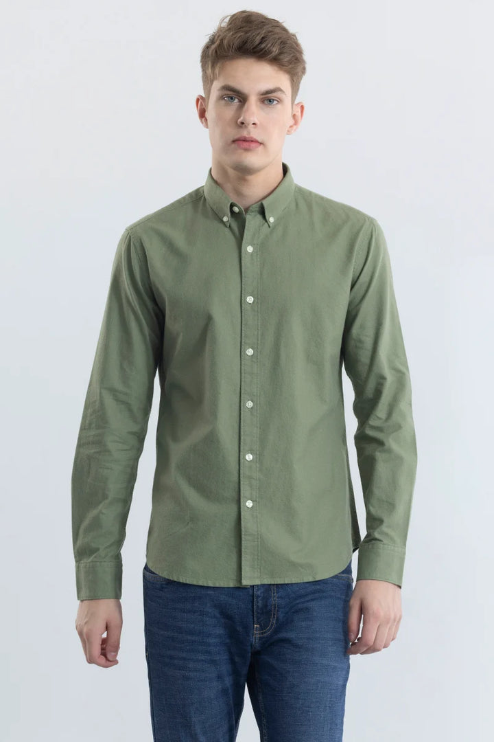 ClassicContour Plain Sage Green Shirt