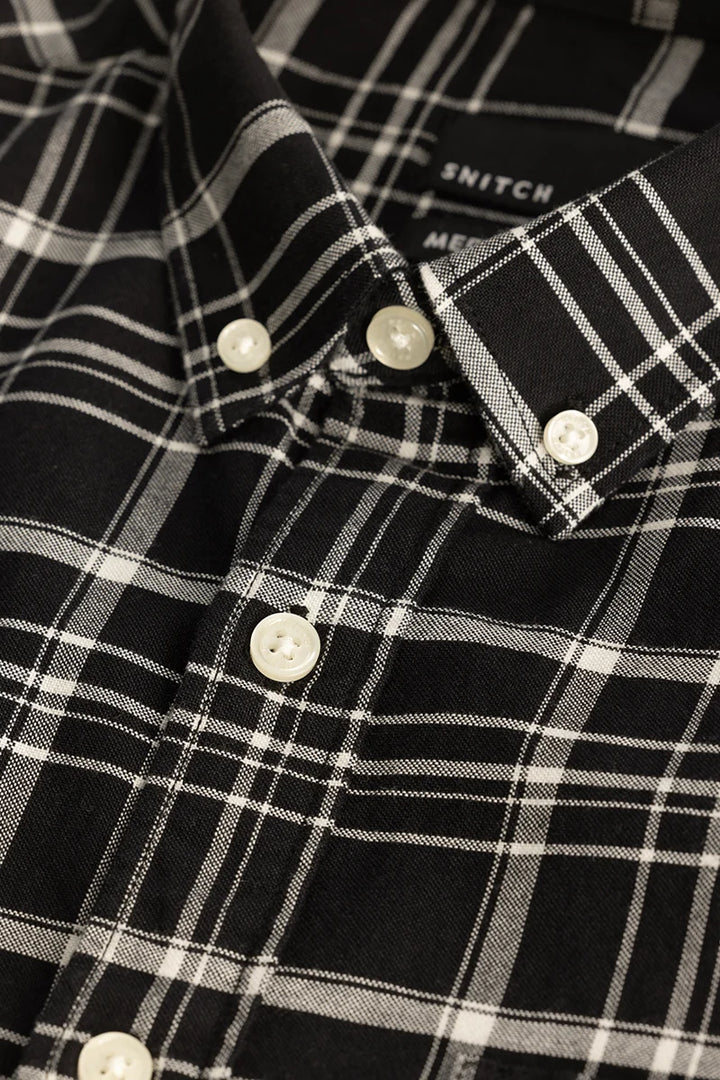 Black Checks Oxford Shirt