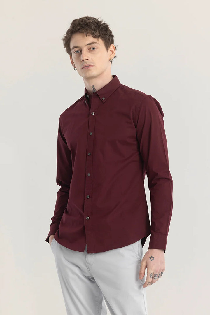 Shirtique Maroon Shirt