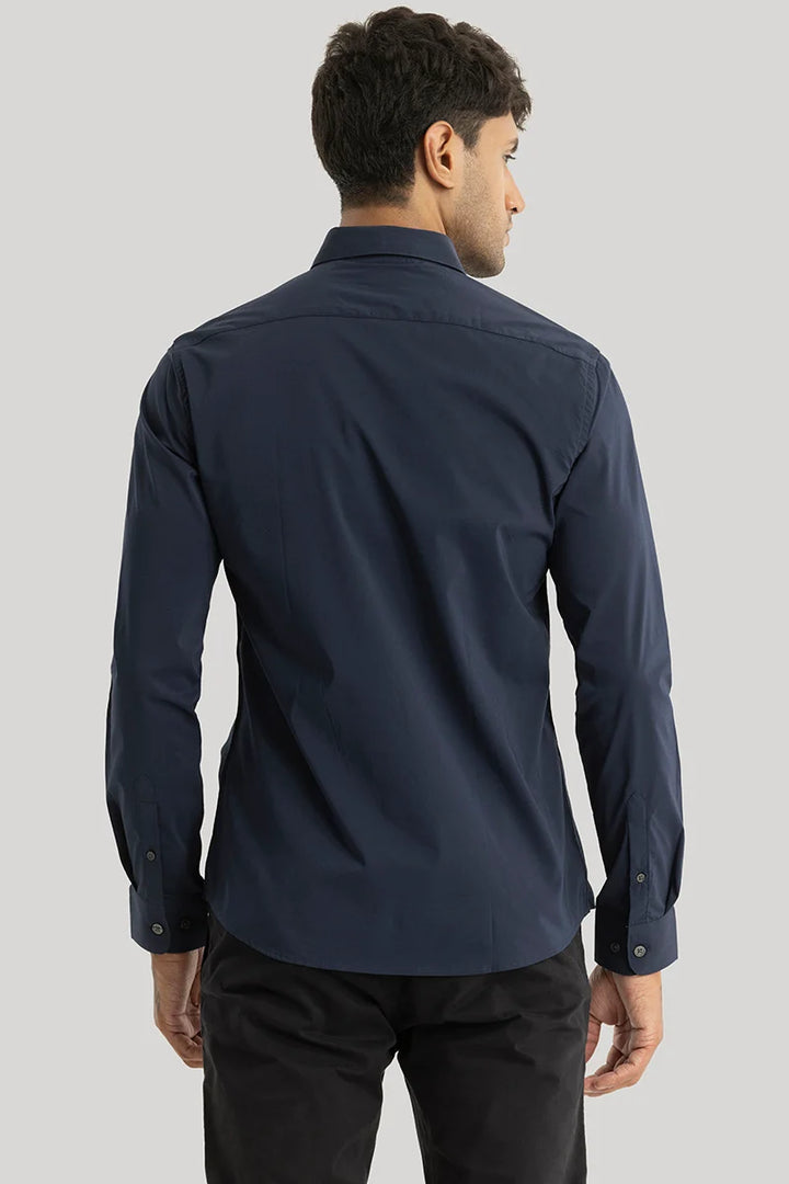 Quinnie Navy Plain Shirt