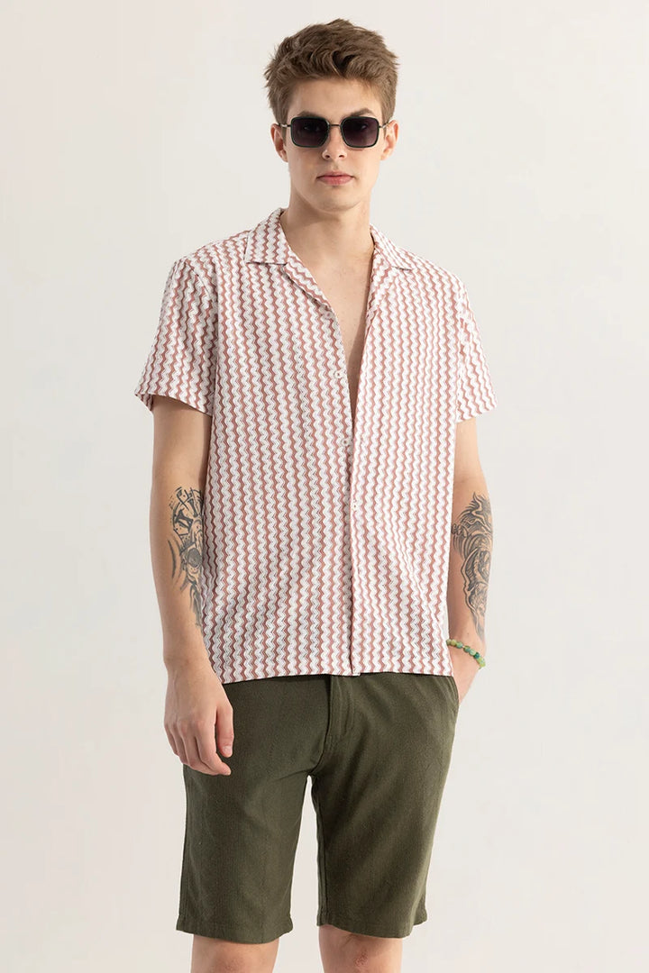 Zigovenue Mauve Stripe Shirt