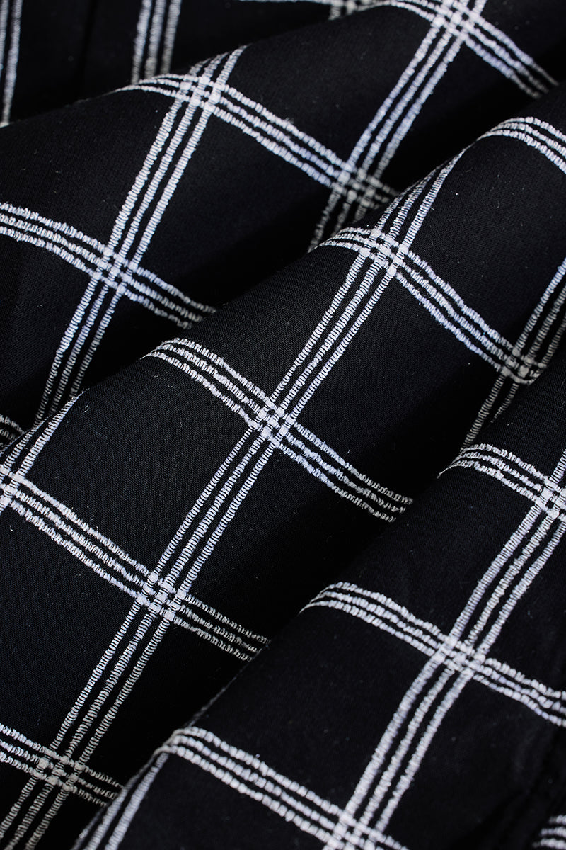 Black Checks Slim Fit Shirt