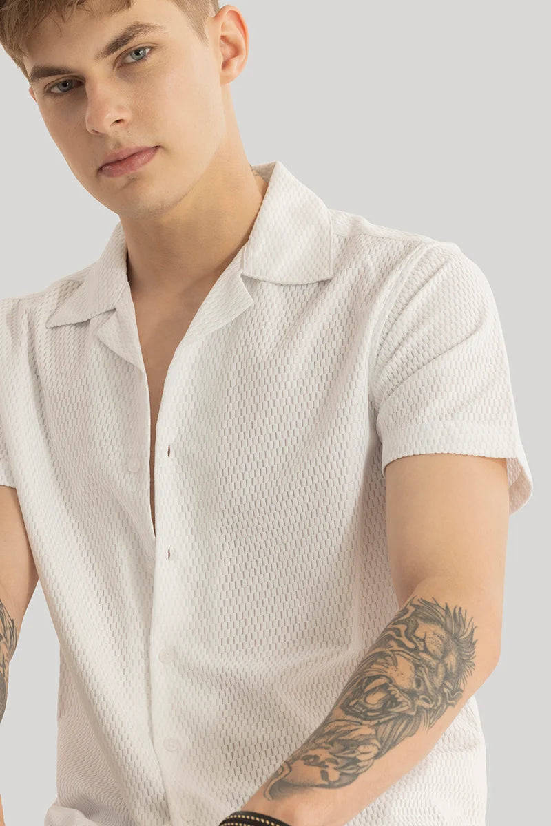 Giulio White Textured Shirt