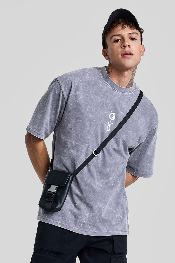 Divine Grey Oversized Fit T-Shirt