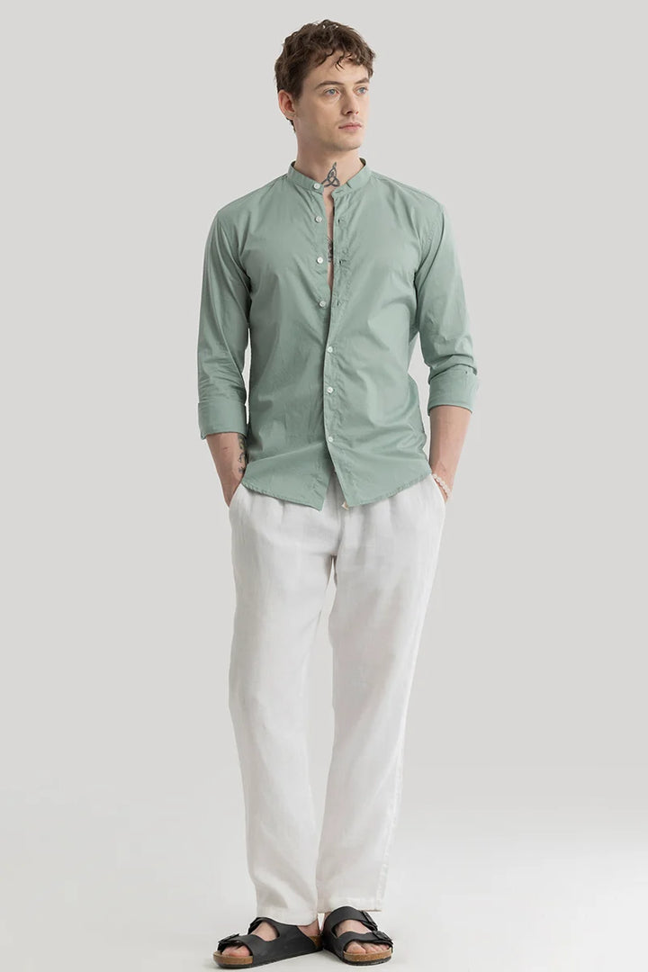 Yngve Green Plain Shirt