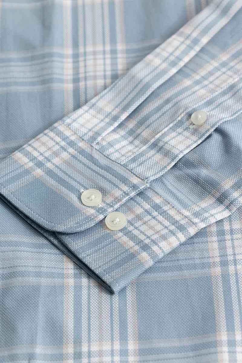 Franco Light Blue Checks Shirt