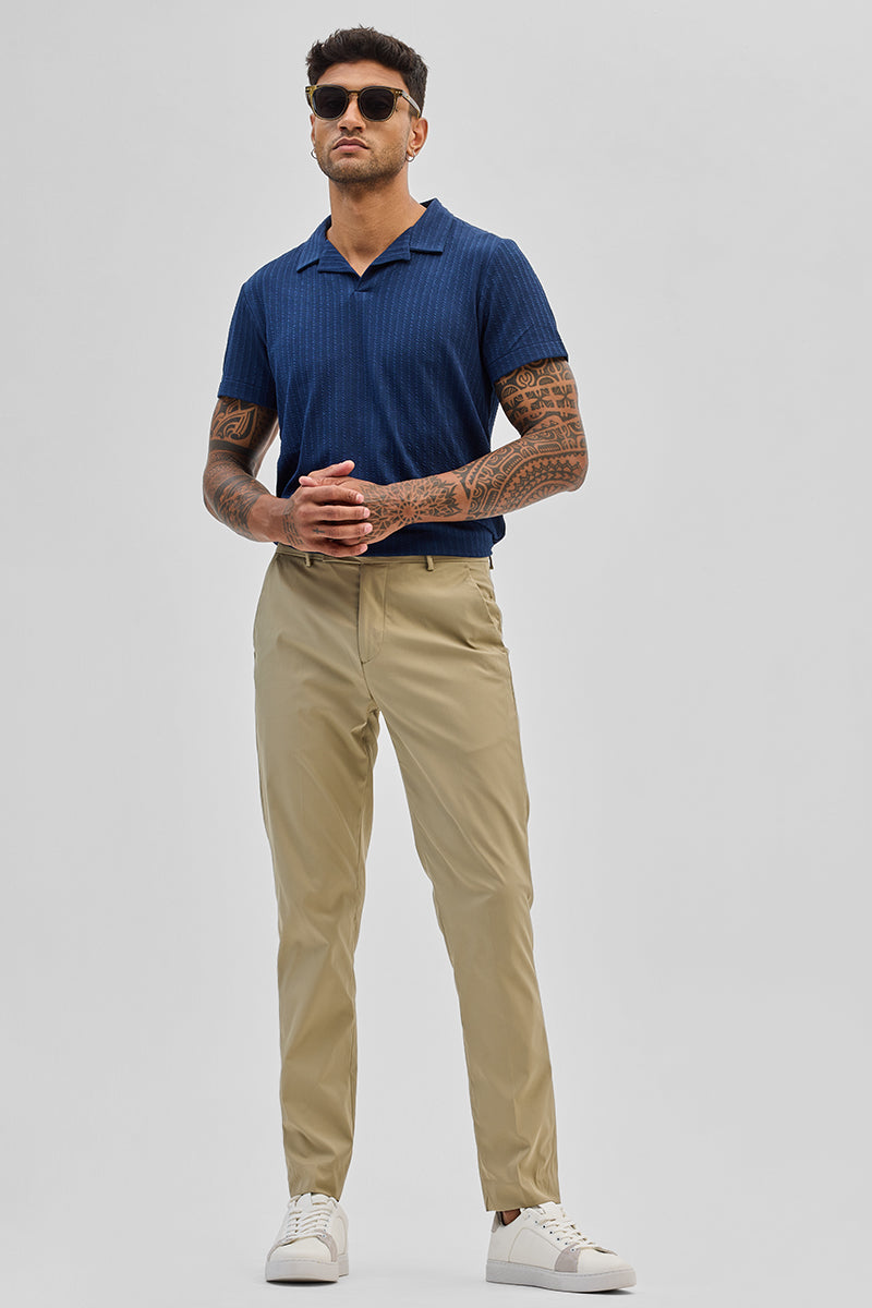 Beige Slim Fit Chinos