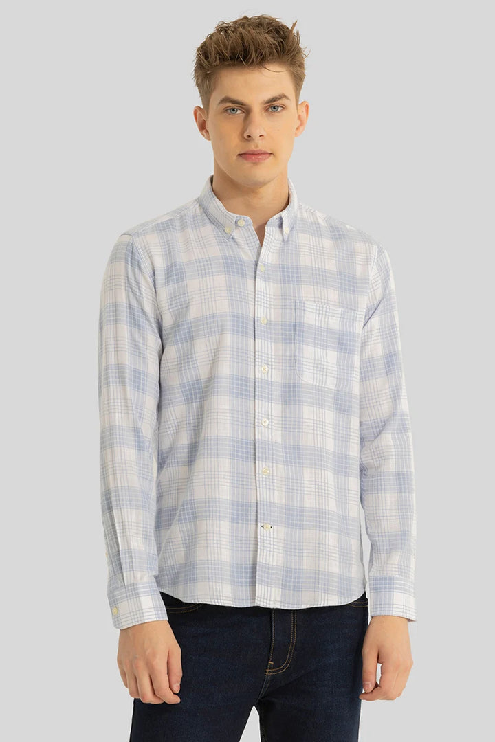 Spectrum Light Blue Checks Shirt