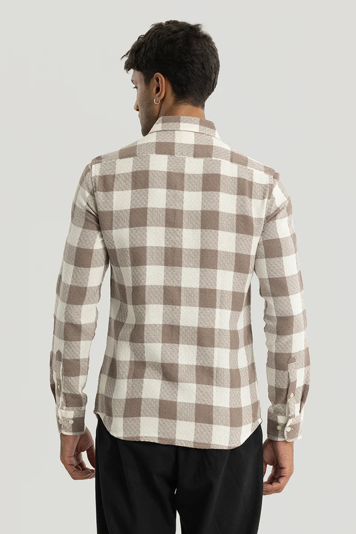 Armor Light Brown Checks Shirt