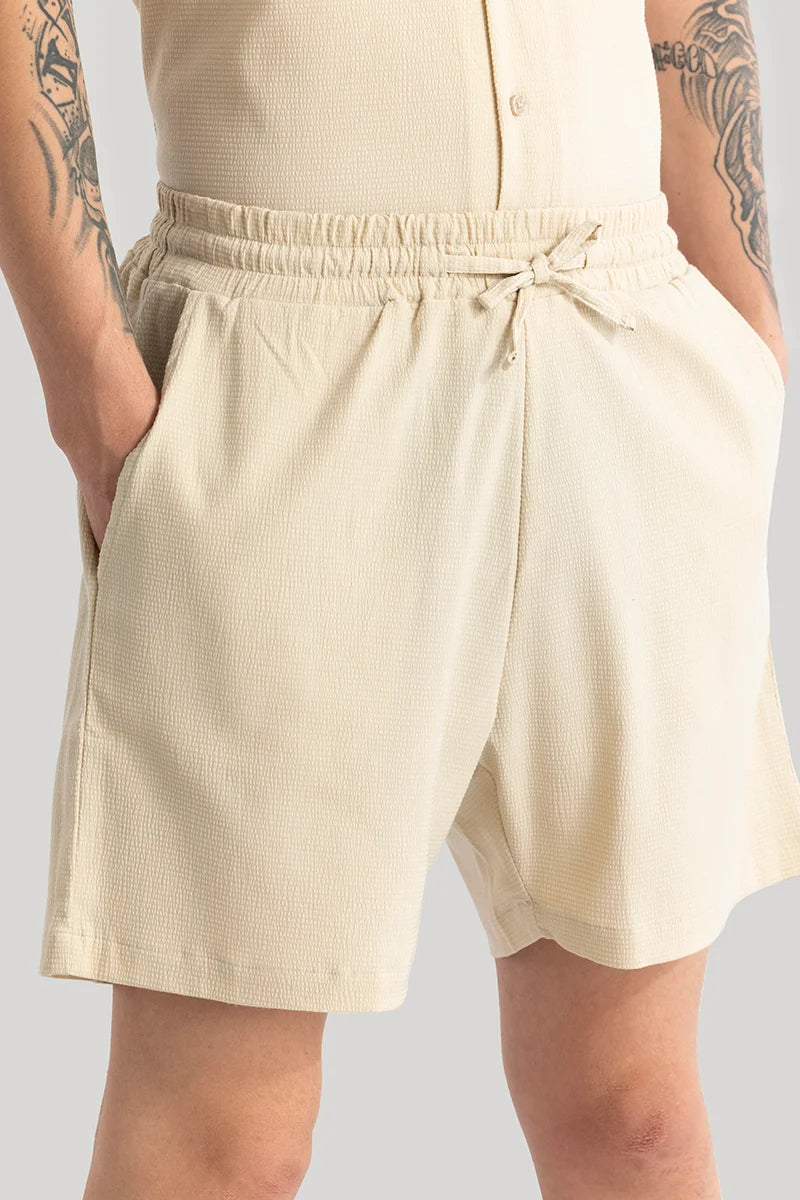 Daphne Beige Plain Shorts