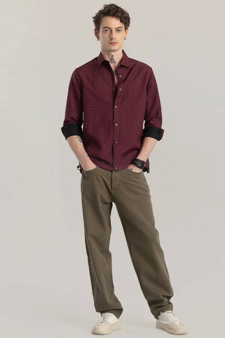 Wavique Maroon Shirt