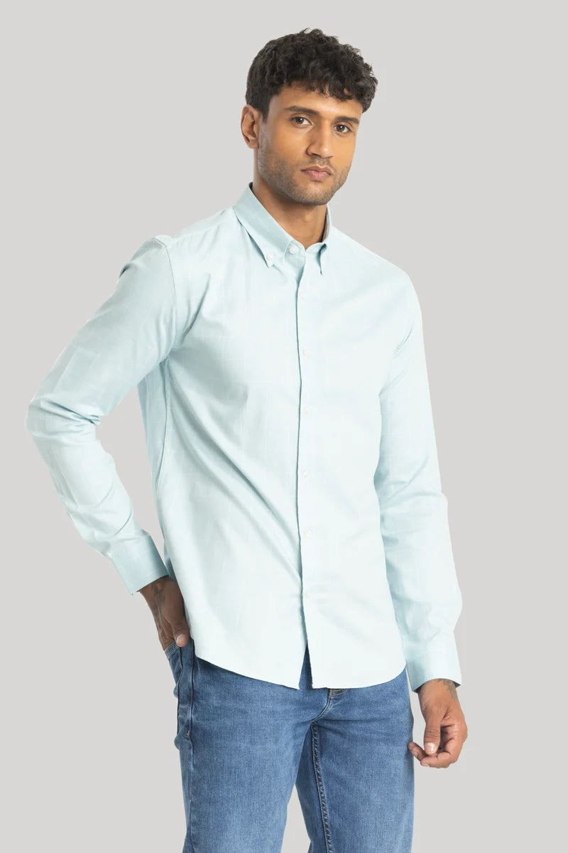 Giuliano Aquamarine Checks Shirt