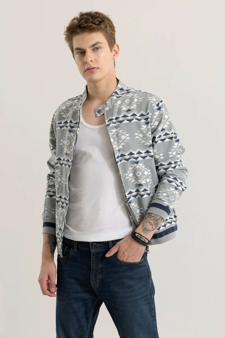 Gunnar Grey Geometric Jacket