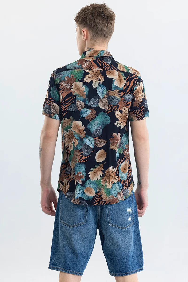 Raffaele Blue Printed Shirts