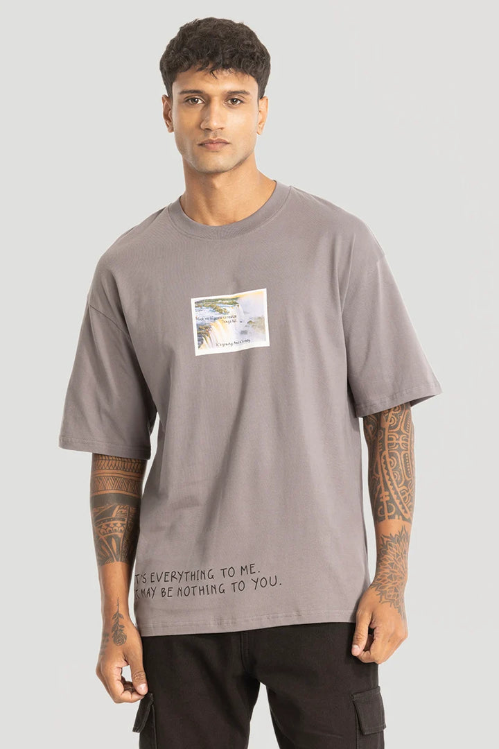 Its Gravity Grey Oversized T-Shirt