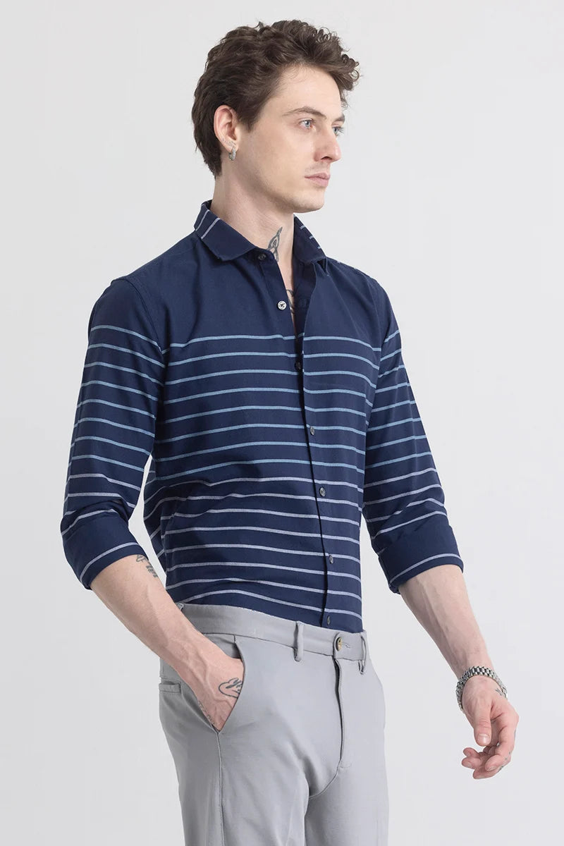 Stripivolve Navy Stripe Shirt