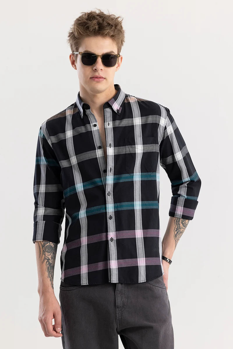 Plaidique Black Checked Shirt