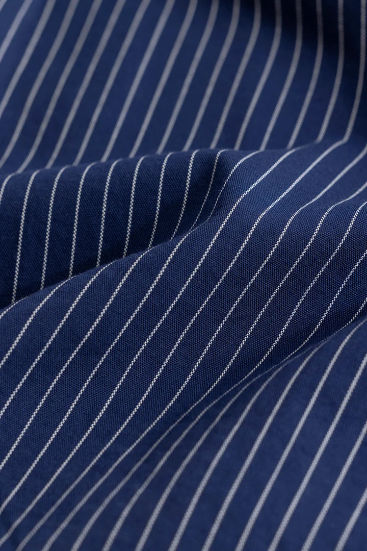 Lining Dark Blue Stripes Shirts