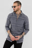 Grey Stripes Slim Fit Shirt