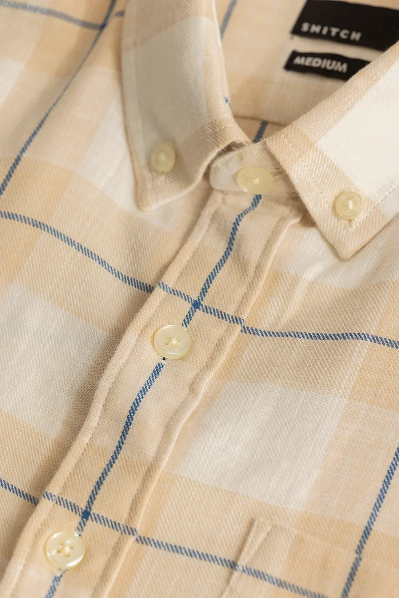 Prism Beige Checks Shirt