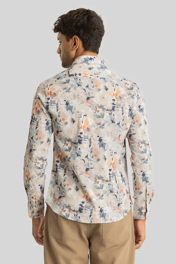 Valor Cream Abstract Shirt