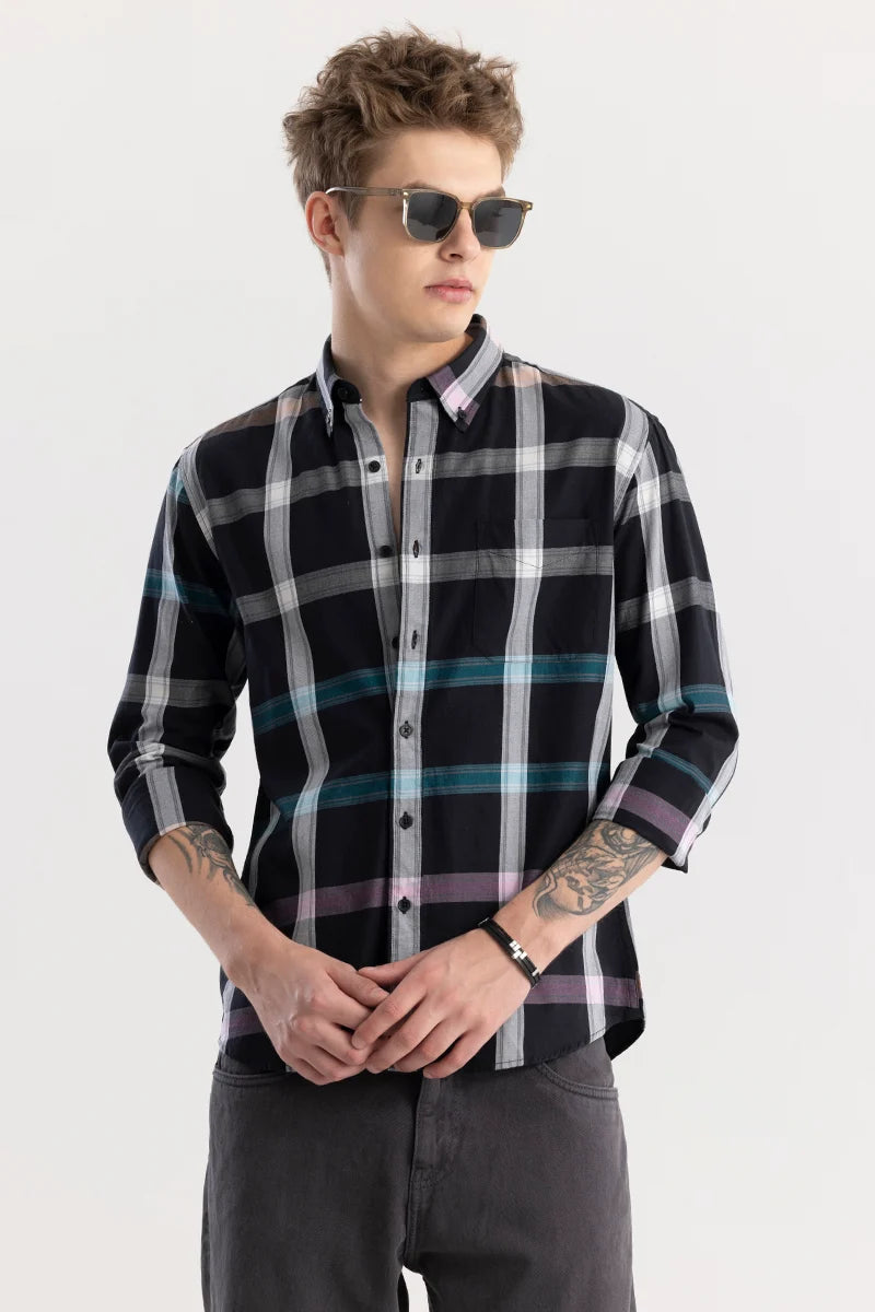 Plaidique Black Checked Shirt