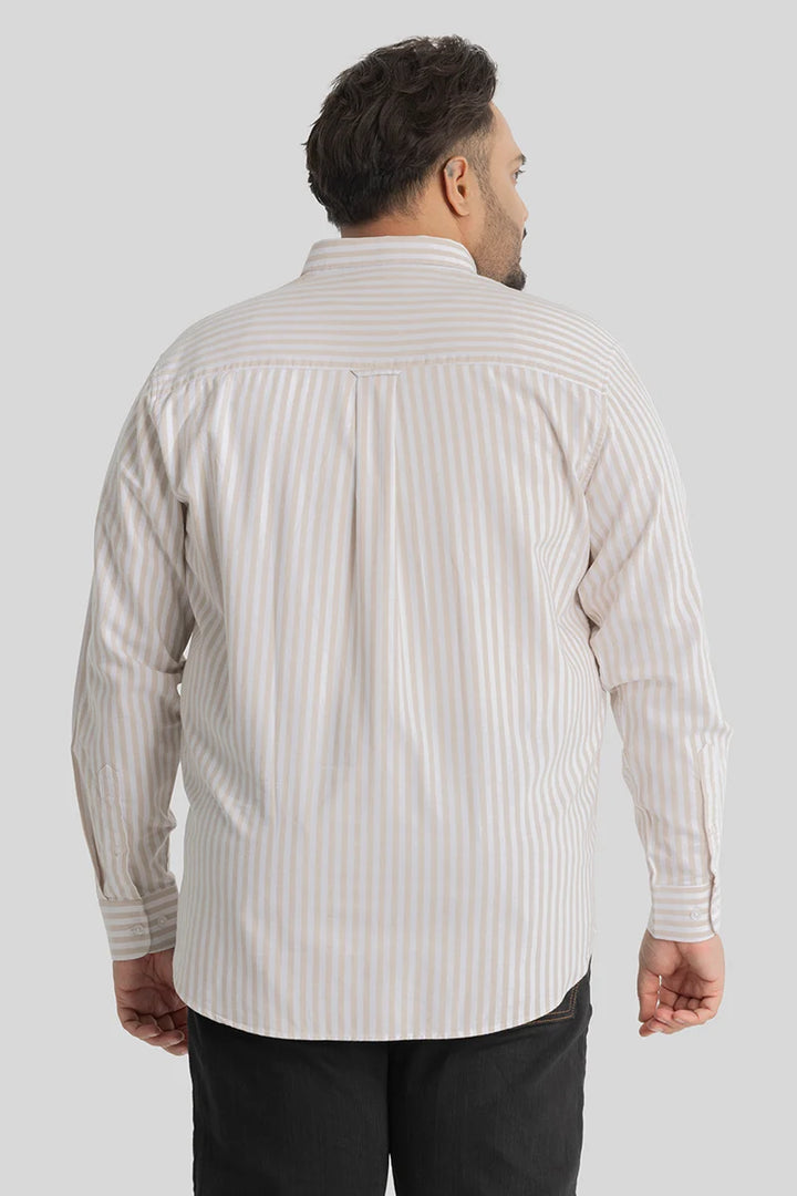 Fortunato Peach Stripes Plus Size Shirt