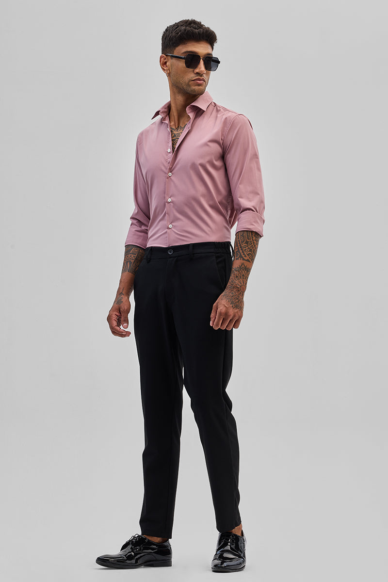 Light Pink Slim Fit Stretch Shirt