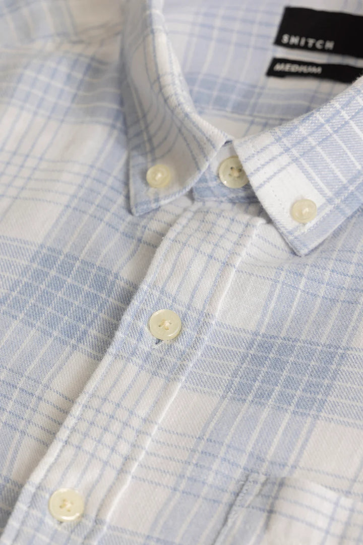 Spectrum Light Blue Checks Shirt