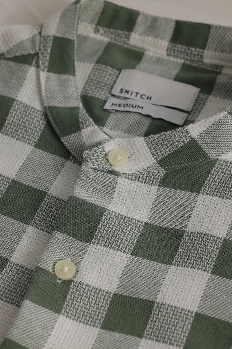 Plaiddora Olive Checks Shirt