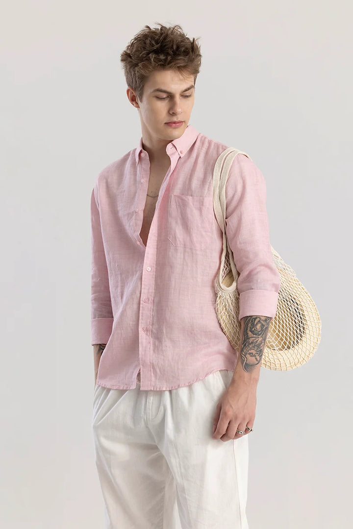 Camric Pink Linen Shirt