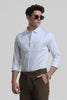 White Embroidered Slim Fit Shirt