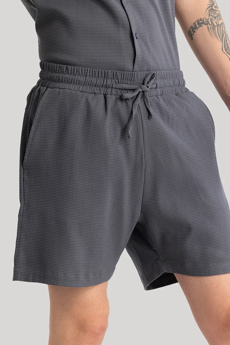 Daphne Charcoal Grey Plain Shorts