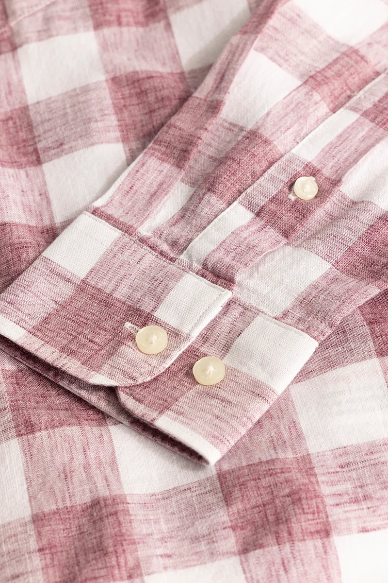 Mauve Checks Linen shirt