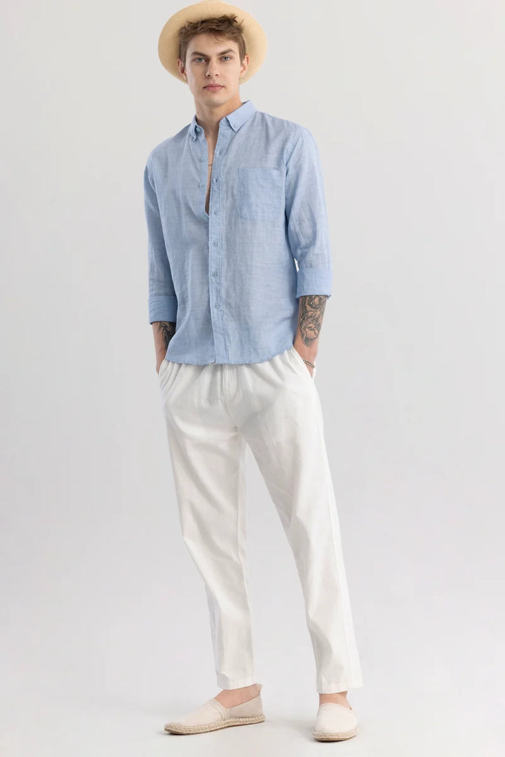 Camric Blue Linen Shirt