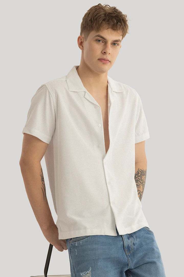 Giulio White Textured Shirt