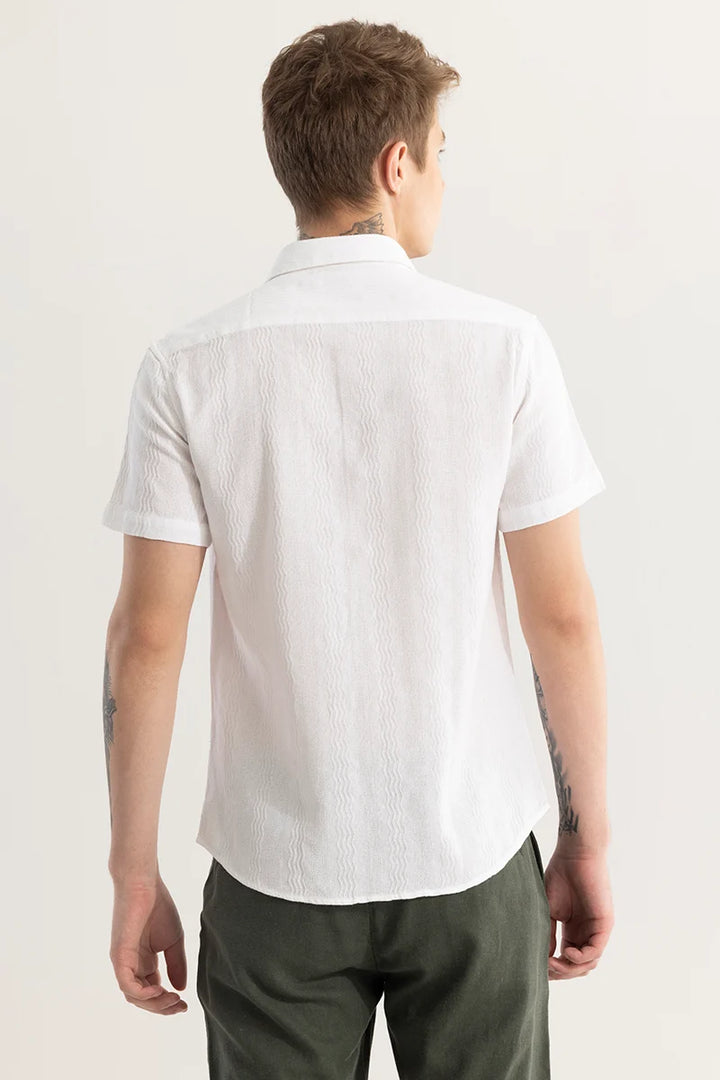 Texturique White Textured Shirt