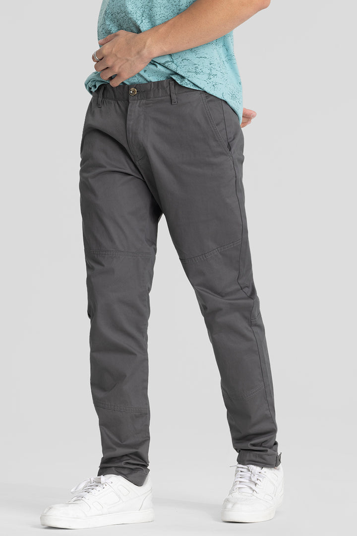 Grey Regular Fit Chinos