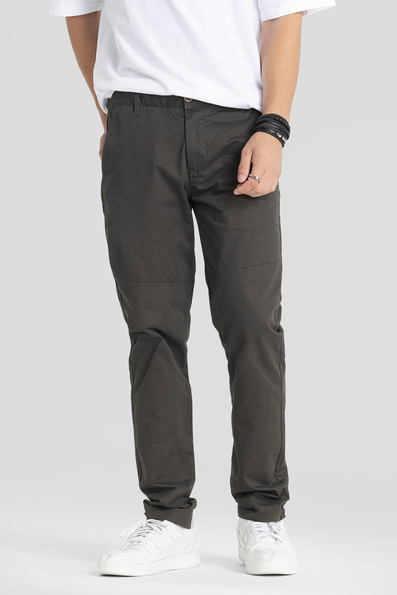 Charcoal Grey Regular Fit Chinos