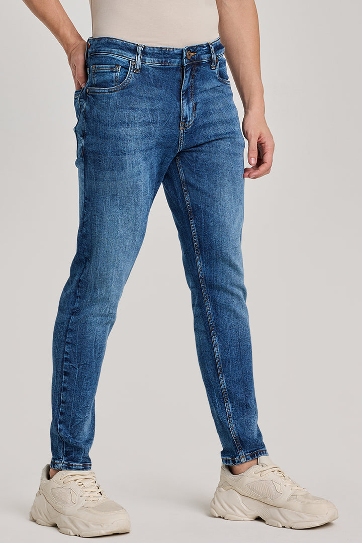 Blue Tapered Fit Jeans